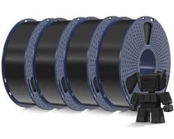 Hoge snelheid 3D-printerfilament 1,75 mm - 4 kg zwart PLA-filament voor snel printen