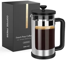 Mini Franse Pers 12 Oz - Koffiezetapparaat voor Enkele Servo, Hittebestendig Borosilicaat Glas — thumbnail 1