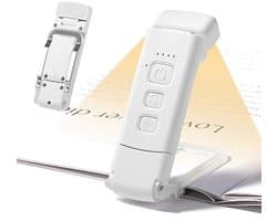 Leeslamp met klem, 3 modi, 5 helderheidsinstellingen, oplaadbare USB-lamp voor boeken lezen in bed