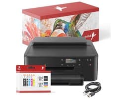 Compacte inkjetprinter zonder scan- en kopieerfunctie met 5 inktcartridges