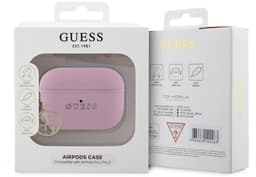Guess Airpods Pro & Pro 2 Case - Saffiano - Circle Charm - Roze — thumbnail 2