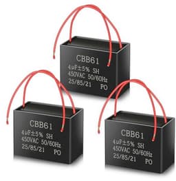 Startcapacitor voor plafondventilator - 4uF 450V voor AC-motoren (3 stuks) — thumbnail 5