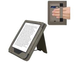 E-reader hoes voor Kobo Clara BW/Colour - PU Leather, Grijs met Hartmotief