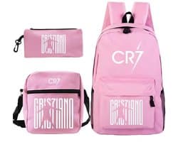 Schooltassen - Verkoop Nederland® - Kinder rugzak - Voetbal - Ronaldinho Star - Met Laptop Vak - School Rugzak - Gratis Potlood Tas + lunchtasje - Schooltassen Voor Jongens En Meisjes - Beste Cadeau - R-Ronaldo