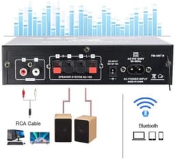 HiFi versterker met Bluetooth 5.0, mini audio versterker voor thuisbioscoop en karaoke — thumbnail 5