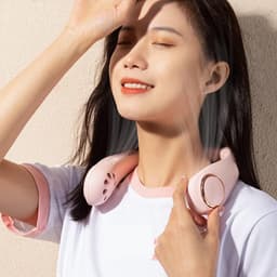 Draagbare Nekventilator Oplaadbaar met LCD Scherm en 3 Snelheden — thumbnail 4