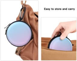 Beschermende Reisetui voor Apple Watch en Airpods - Opbergzakje voor iWatch, Dockstation voor Airpods - Blauw paars verloop, Draagbaar - Series 10 t/m SE. — thumbnail 2