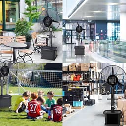 Professionele Staande Verrijdbare Verdamper Ventilator Buiten met Grote Waterreservoir — thumbnail 1
