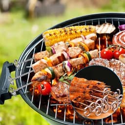 Airfryer Spieshouder 20.8x12.5 Cm Roestvrijstaal 304 Verticaal Voor 8QT Hittebestendig Gemakkelijk Schoon Te Maken Voor BBQ Kebab Grillen Thuiskeuken — thumbnail 2