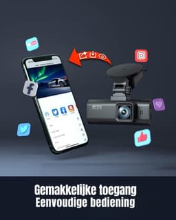 RVV® Dashcam Voor en Achter - Dashcam - Parkeermonitor - Nachtzicht - 170° Groothoek-zwart- 10cm x 4cm x 3cm — thumbnail 2