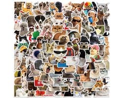 Set van 200 Kat & Hond Meme Vinyl Stickers – stickers memes schattige hippie stickers voor volwassen tieners kinderen, waterdichte vinyl stickers stickers preppy stickers voor waterfles, grappige laptop, muur, telefoon - T