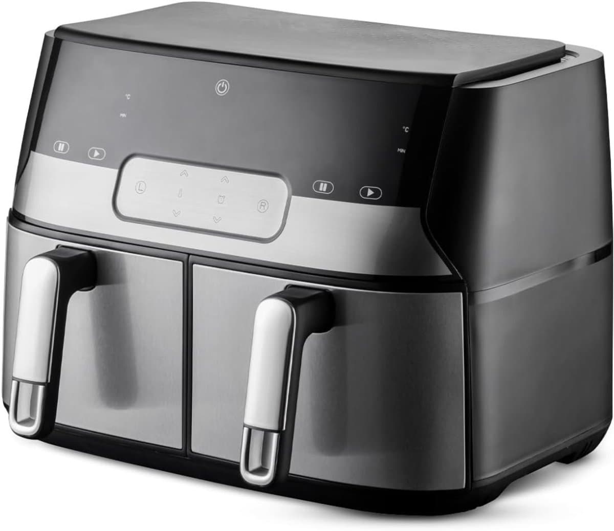 MMP® Dubbele Airfryer - Heteluchtfriteuse - Duo Airfryer - 9 L - 35x39x31cm - Zwart — afbeelding 1
