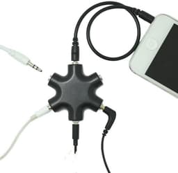 5-Way Audio Splitter 3.5mm Jack - Hoofdtelefoon Verdeelstuk voor Smartphone, Laptop en PC — thumbnail 2