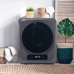 Re-purelife® Compacte Wasdroger met UV-Desinfectie - 6 Programma's - 3-4 kg Capaciteit - Geschikt voor Opbouw of Opstelling - Stille Werking & Helder LED-Display - Grijs — thumbnail 7