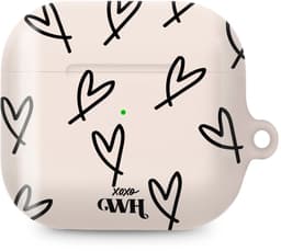 xoxo Wildhearts AirPods hoesje All Yours Beige & Zwart + Telefoonsticker Stick On Me Square Wit – geschikt voor AirPods 4 — thumbnail 3