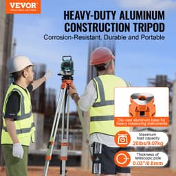 VEVOR Professioneel Statief Bouwstatief voor Lasers & Waterpastoestellen Aluminium 420-1665mm — thumbnail 3