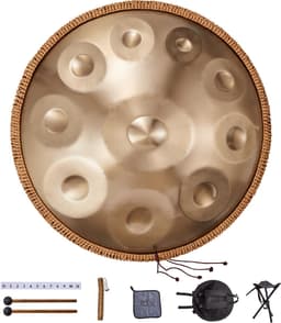VEVOR Handpan Drum 55cm 10 Noten D Mineur Handtrommelinstrument met Hamer — thumbnail 1