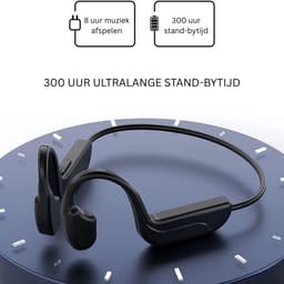 White-Label® Bone Conduction Headphone - Koptelefoon voor Activiteiten - Draadloos - Bleutooth - Zwart — thumbnail 4