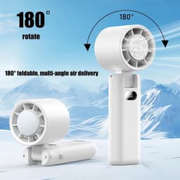Krachtige Oplaadbare Handventilator USB met 100 Snelheden en Koelfunctie - Draagbaar & Opvouwbaar — thumbnail 4