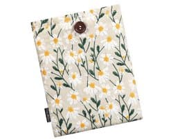 Hoes voor 6-7 inch e-reader met Madeliefjesdesign - Waterafstotend, Schokabsorberend en Draagbaar