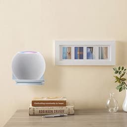 Ruimtebesparende Metaal Wandhouder voor Homepod Mini en Google Home Mini met Geïntegreerde Kabelgeleiding — thumbnail 5