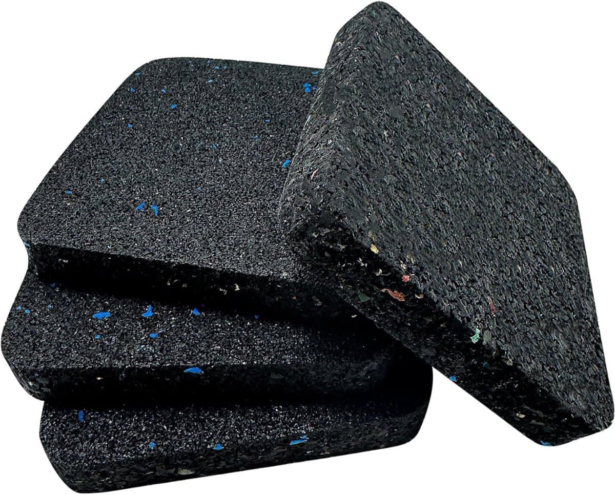 Trilmat Wasmachine - Antivibratiemat - 4 Stuks - Dempingsmat Voor Wasmachine - 9 Cm X 9 Cm - Antivibratiematten Voor Loopband - Antislip Rubberen Mat - Geluiddempende Pads Voor Wasmachine - [Energieklasse A] — afbeelding 1