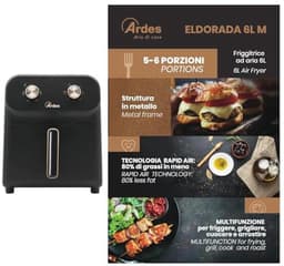 Friteuse met 6L Inhoud - Digitale Airfryer met Touchscreen en Stopwatch — thumbnail 5