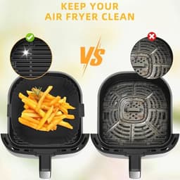 Silicone Bakvorm voor Airfryer - 2 Stuks Herbruikbare Siliconen Mallen met Ovenwant voor Airfryer, Magnetron en Oven — thumbnail 6