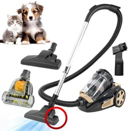 AG3400 Stofzuiger Zonder Zak - Stofzuigers - Vacuum Cleaner Zakloos - Geschikt Voor Dierenharen - Extra Lange Kabel - 850W - Sterke Zuigkracht - Zwart/Goud — thumbnail 1
