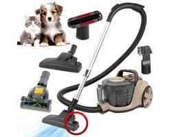 AG3300 Stofzuiger Zonder Zak - Stofzuigers - Vacuum Cleaner Zakloos - Geschikt Voor Dierenharen - Sterke Zuigkracht - HEPA Filter - Compact, Licht & Krachtig - Gemakkelijk Schoon Te Maken -Beige/Bruin