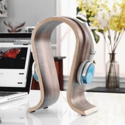Koptelefoon Houder - Koptelefoonhouder - Houten Koptelefoonhouder - U-vormig - Headset Stand - Standaard voor koptelefoon - Koptelefoon Haak - Universeel - Presentatierek - opbergrek - voor thuis, kantoor en winkel - 25*15*10 cm — thumbnail 2
