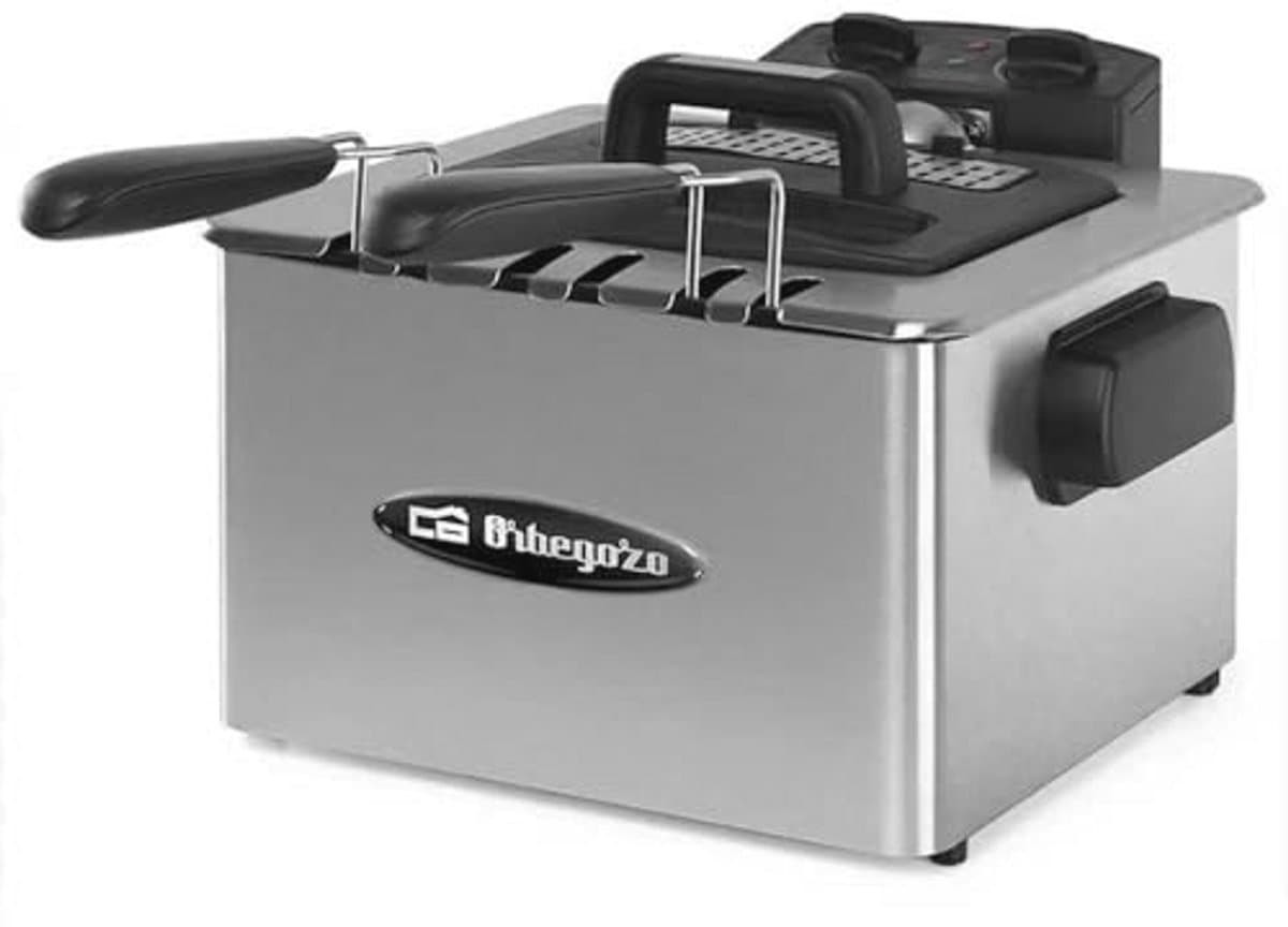 4,5L Friteuse van Roestvrij Staal met 3 Stijlen en Afneembare Handgreep - Compact Design — afbeelding 1