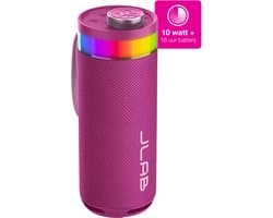JLab Go Bluetooth Speaker Draadloos - Draagbare Muziekbox - 16 uur Batterijduur - 10 Watt - Bass Boost - IPX6 Waterproof - Multipairing - Instelbare Party Lights - App Equalizer - Roze