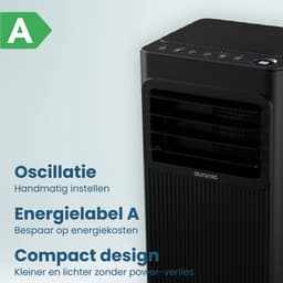 Auronic Mobiele Airco - 7.000 BTU - 3-in-1 - Airconditioning met 2 Raamafdichtingskits - Ventilator - Ontvochtiger - Tot 20m² - Zwart — thumbnail 5