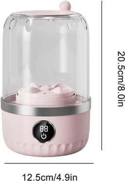 Draagbare mini-wasmachine - Kleine wasmachine van 1 liter - Geschikt voor het wassen van kleding, stoffen, sokken en ondergoed - Ideaal voor op reis, kamperen, studentenkamers, hotels, enz. - Roze — thumbnail 2
