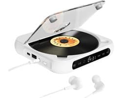 IBETTERTEC - Draagbare CD-speler met Bluetooth 5.3 - met externe versterker - CD-muziekspeler voor Bluetooth - stofbescherming - koptelefoonaansluiting - Geschikt als cadeau voor thuisgebruik