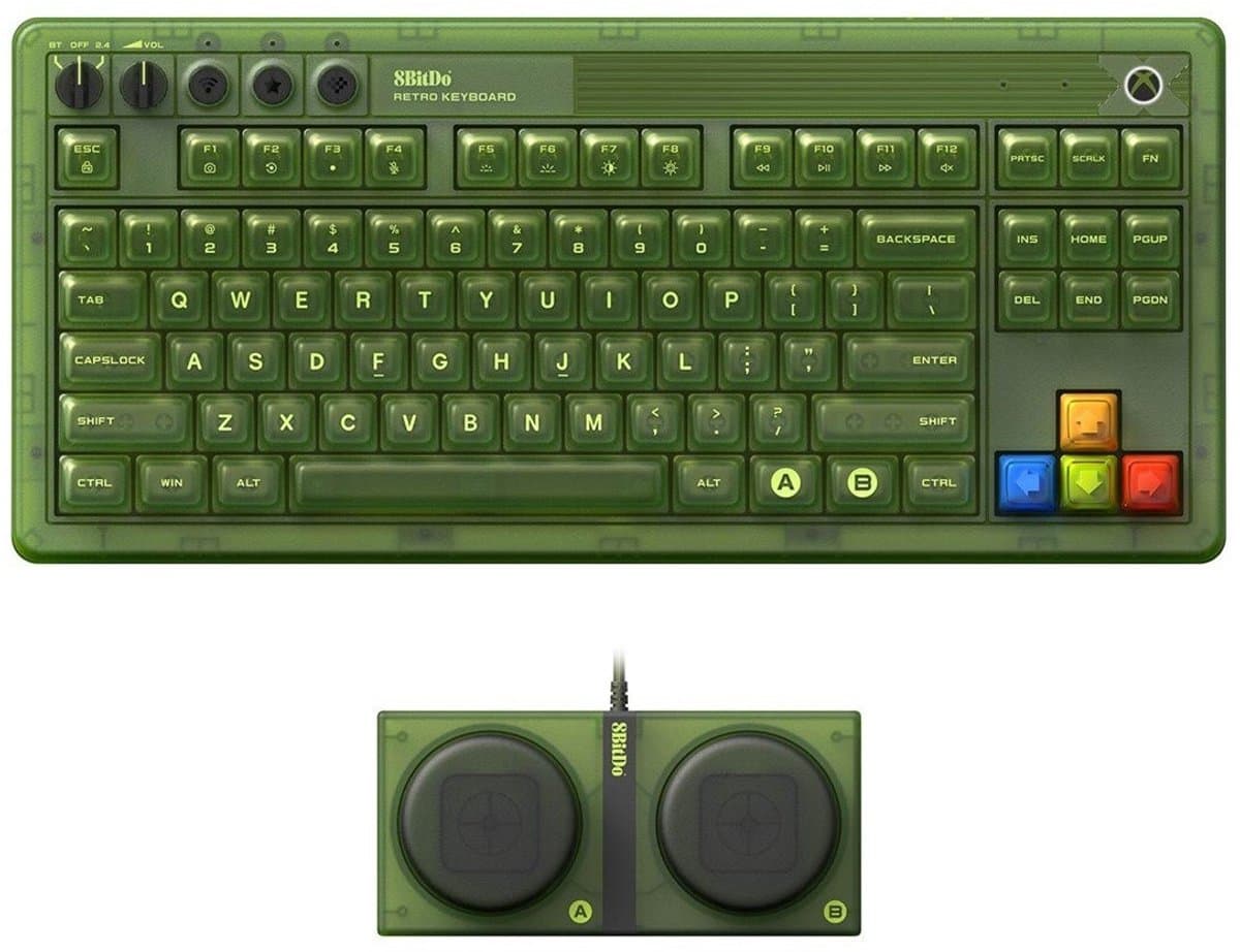 8Bitdo Retro 87 Xbox Edition - Draadloos - Toetsenbordformaat: 80%, TKL - ANSI - Qwerty US Internationaal — afbeelding 1