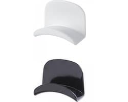 2 Stuks - Koptelefoonhaak - Headset Houder - Headset Standaard - Wit+Zwart - PP - 9*6,5*3,3 cm - Headset Haak - Hoofdtelefoon Haak Muurbeugel - Koptelefoon Houder voor onder Bureau - Zelfklevende Haakjes - Opberghaak voor koptelefoon