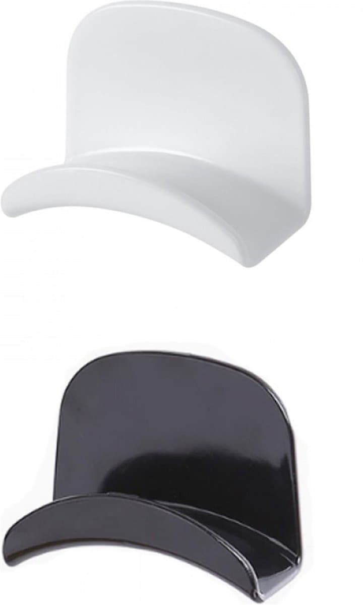 2 Stuks - Koptelefoonhaak - Headset Houder - Headset Standaard - Wit+Zwart - PP - 9*6,5*3,3 cm - Headset Haak - Hoofdtelefoon Haak Muurbeugel - Koptelefoon Houder voor onder Bureau - Zelfklevende Haakjes - Opberghaak voor koptelefoon — afbeelding 1