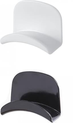 2 Stuks - Koptelefoonhaak - Headset Houder - Headset Standaard - Wit+Zwart - PP - 9*6,5*3,3 cm - Headset Haak - Hoofdtelefoon Haak Muurbeugel - Koptelefoon Houder voor onder Bureau - Zelfklevende Haakjes - Opberghaak voor koptelefoon — thumbnail 1