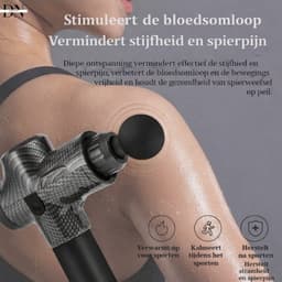 Deniva - Massagegun - Professioneel – Massage Apparaat – Krachtige Spiermassage - 30 Standen – 6 Opzetstukken – Koffer - Zwart — thumbnail 4