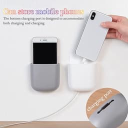 Ynkkvre - Zelfklevende Opbergbox - Wandhouder - Multifunctioneel Voor Smartphones En Kleine Voorwerpen - 12 Stuks - Voor Huis En Kantoor In 6 Kleuren — thumbnail 2