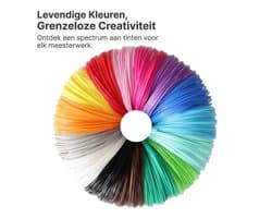 Merdoo 3D pen vullingen - 3D PEN PCL Filament (1.75mm) - Mega Pack: 20 Levendige Kleuren x 5m - Lage Temperatuur & Veilig - Ideaal voor Kids & Creatieve 3D Tekeningen