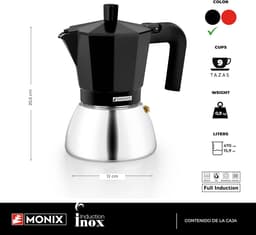 Italiaanse Koffiezetapparaat voor Inductie - 9 Kopjes Capaciteit — thumbnail 5
