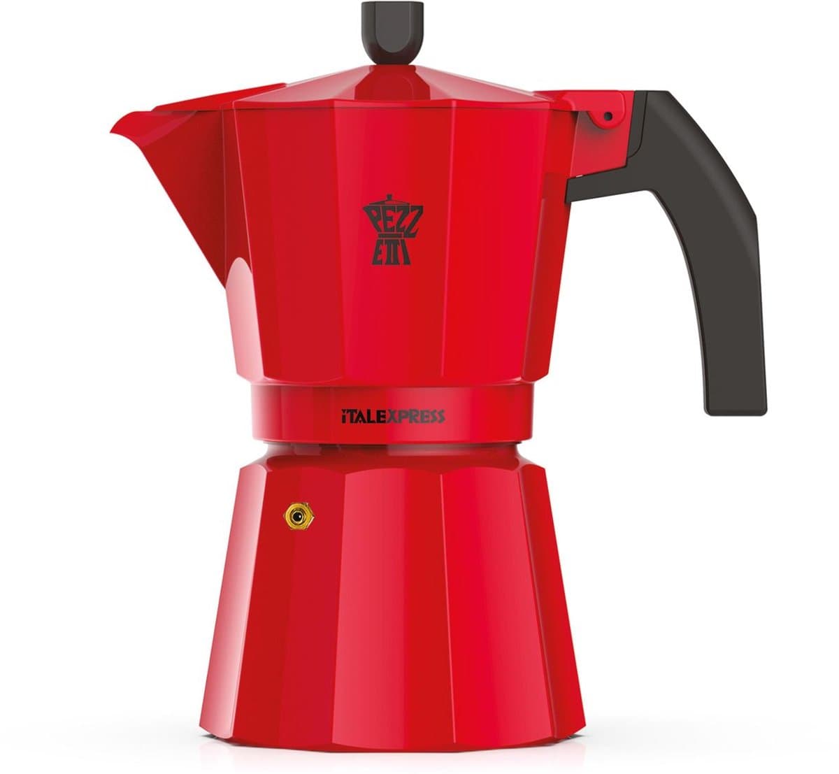 Italiaans koffiezetapparaat - PEZZETTI - ITALEXPRESS - Aluminium - 3 kopjes - Rood — afbeelding 1