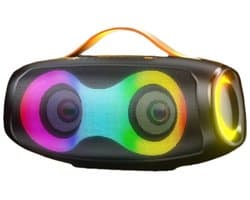 Draagbare speaker 60W- bluetooth-met krachtige bas, RGB-verlichting-HiFi-geluid