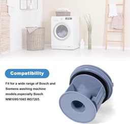 pluizenfilter - geschikt voor geschikt voor Bosch Siemens 00647920 - 00605010 - Vervanging plug WM1095 - WM1065 - WD7205 - filterdop pluizenfilter - blauw — thumbnail 3