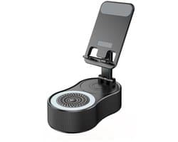 Bluetooth-luidsprekerstandaard-360° draaibare multifunctionele audio--Powerbank en sfeerverlichting- en videostandaard met HiFi-surroundgeluid- draagvermogen van 8 kg -voor telefoons en tablets