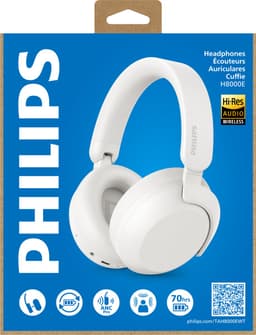 PHILIPS TAH8000EWT Draadloze over-ear Bluetooth-hoofdtelefoon – ruisonderdrukking, 70 uur speeltijd, compatibel met spraakassistent, ideaal voor op reis – wit — thumbnail 7