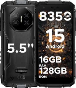 DOOGEE Fire 3 Pro 4G - Robuuste Smartphone - Outdoor telefoon - 16 GB RAM+128 GB/2TB TF - Android 15 - 8350 mAh/18 W - 5,5 inch HD+ - Gemini AI - NFC - GPS - Face ID - Vingerafdrukscanner - Grijs — thumbnail 1